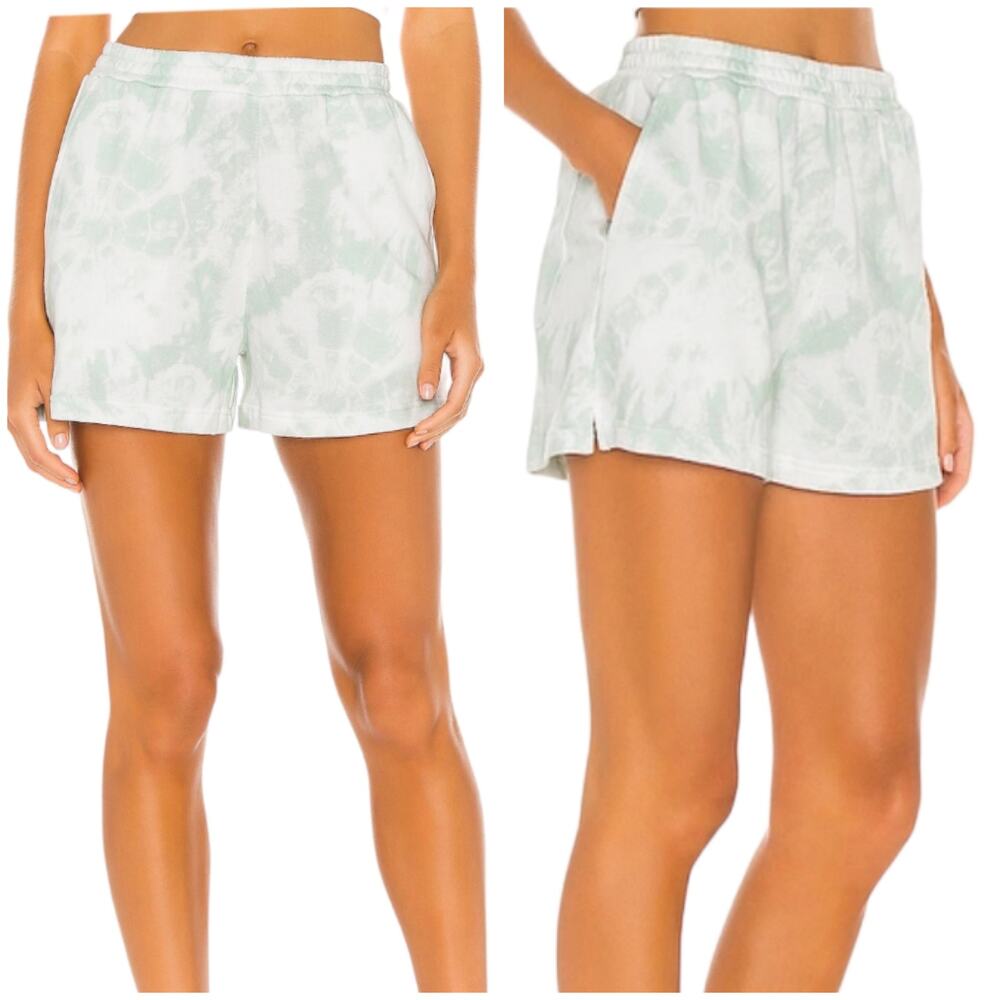 Rails NWT Jane Tie-dye Terry Shorts In Mint Tie Dye Size XS Pull-On Elastic Cozy